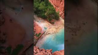 Havasu Falls A Hidden Gem in the USA havasufalls usaadventures naturalwonders shorts trending [upl. by Hnirt]