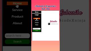 Animated Side Navigation Bar  HTML  CSS  Javascript coding responsive programming shorts yt [upl. by Eppillihp78]