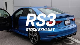 2018 Audi RS3 Exhaust Sound  Start Up Revs amp FlyBy 400HP amp STOCK [upl. by Nnitsuj951]