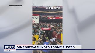 Philadelphia Eagles fans sue Washington Commanders over railing debacle  FOX 5 DC [upl. by Bellaude]