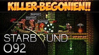 STARBOUND HD 092 S02E34  FLEISCHFRESSENDE PFLANZEN greifen an [upl. by Assirolc]