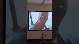 Epson 4K projector amp 120” Fixed frame Screen massdolbyaudio shortsvideo youtubeshorts [upl. by Rihat]