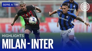 MILAN 32 INTER  HIGHLIGHTS  SERIE A 2223 ⚫🔵🇬🇧 [upl. by Anihpesoj]