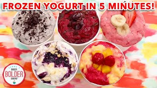 Homemade Frozen Yogurt in 5 Minutes No Machine 5 New Flavors [upl. by Boni]