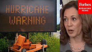 Take This Storm Very Seriously Kamala Harris Issues Warning For Hurricane Helene [upl. by Itsirc]