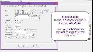 FinishLynx Tutorial Options Dialog Box [upl. by Nelleoj]