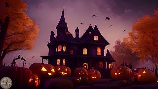 Spooky Halloween Haunted House Ambience  ASMR Wind Leaves and Distant Trains [upl. by Kcira]