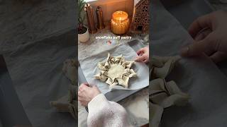 Snowflake Puff Pastry ❄️ christmas baking [upl. by Marshall140]