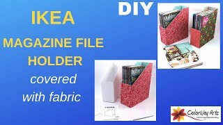 DIY IKEA magazine file holder covered with fabric [upl. by Gorski]