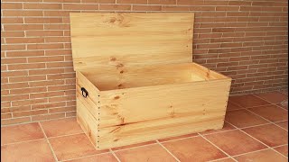 Como hacer un baúl o arcón de madera [upl. by Amsirahc]