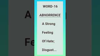 ABHORRENCE Meaningsubscribe to my channel for more english wordslikeshareAbhorAbhorrencelike [upl. by O'Gowan]