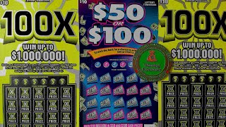 🍀50 OR 100💰 TN LOTTERY SCRATCH OFF TICKETS🎉100X MULTIPLIER TICKET💰ALMOST SIX MONTHS SCRATCHING🍀 [upl. by Acenom]