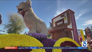 Floatfest showcases Rose Parade floats for limited time [upl. by Nosduh288]