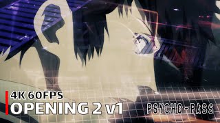 PsychoPass  Opening 2 v1 【Out of Control】 4K 60FPS Creditless  CC [upl. by Haerb]