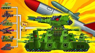 Transformer tanks Evolution of hybrid Kv44 vs Monster tank Cartoon about tanks [upl. by Nerag686]