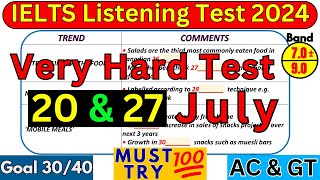 Difficult IELTS Listening Practice Test for 20 July amp 27 July 2024 with Answers  IELTS  BC amp IDP [upl. by Shirlee374]