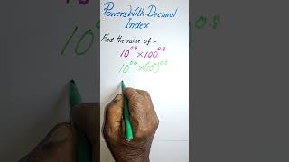 Powers with Decimal Index maths mathematics shorts [upl. by Murrah]