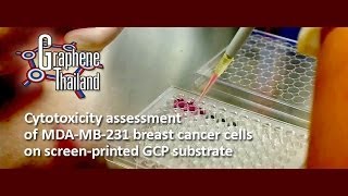 GT Cytotoxicity assessment of MDAMB231 breast cancer cells on screenprinted GCP substrate [upl. by Notnad]