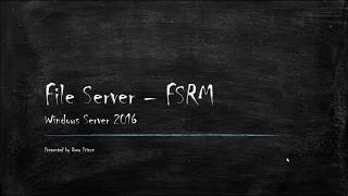 Lab 11  File Server Resource Manager [upl. by Ylesara]