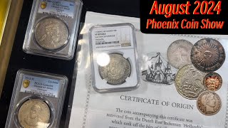 Monthly Phoenix Coin Show in August 2024 Gold Silver amp Latin American Coins [upl. by Ecirtnuahs]