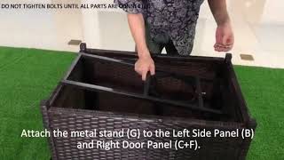 Patio fire pit assemble instruction Video [upl. by Nalat]