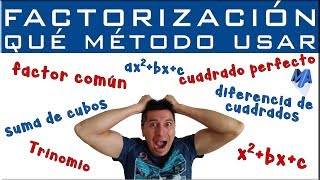 Factorización Qué método usar para factorizar un polinomio [upl. by Tomaso]