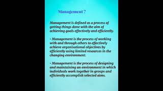 What Is Management  Explain Management  Meaning  Definition bcom commerce [upl. by Herriott]