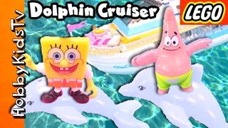 DOLPHIN Lego Cruiser with Spongebob  Patrick Jet Ski [upl. by Town700]