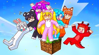 The Squad Is Stuck On ONE BLOCK In Minecraft [upl. by Maighdiln283]