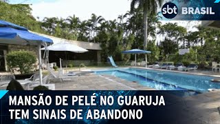 Mansão de Pelé avaliada em R8 milhões tem sinais de abandono e dívida de IPTUSBT Brasil 290624 [upl. by Munster]