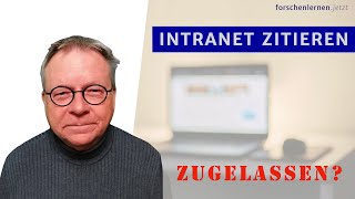 Richtig zitieren Informationen aus dem Intranet [upl. by Marianne]