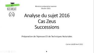 Analyse sujet 2016 Succession Zeus [upl. by Oniratac874]