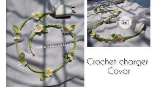 কুশিকাটা চার্জার কভারvery easy crochet charger holderkushikata mobile charger covar চার্জার কভার [upl. by Nitsruk648]