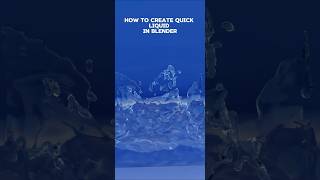 Quick Liquid in Blender Easy Fluid Simulation in Seconds 💧 Shorts blender3ddesign simulation [upl. by Acenom843]