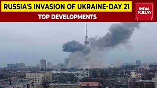 Ferocious Russian Bombings In Capital Kyiv Ukraine On Its Knees In Week 3 Of Resistence  Top News [upl. by Mailli]