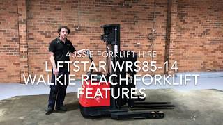 Liftstar WRS8514 Walkie Reach Forklift FEATURES  Aussie Forklift Hire [upl. by Ecirtap438]