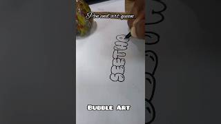 SEETHA in BUBBLE FONT trending bubble handwriting viral youtubeshorts calligraphystyles love [upl. by Akalam]