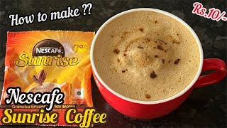 Nescafe Sunrise Coffee Powder Recipe  How to use Nescafe Sunrise Instant Coffee Powder [upl. by Noram]