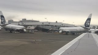 Flying  Take Off From SeattleTacoma Airport Washington USA on Alaska Airlines [upl. by Annyrb]