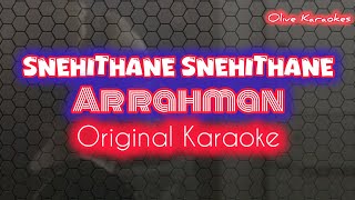 Snehithane Snehithane Karaoke with lyrics  Alaipudhe  Arrahman  Mani rathnam  Olive Musics [upl. by Ronda]