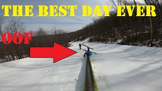 Best Day Skiing Ever Funny Moments Terrain Park Clips and More [upl. by Etnwahs]