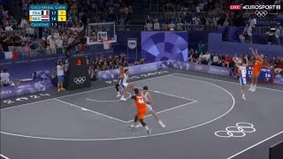 Netherlands vs France 1817 Men’s 3x3 Basketball final highlights Gold medal Paris Olympics 2024 [upl. by Aubry]