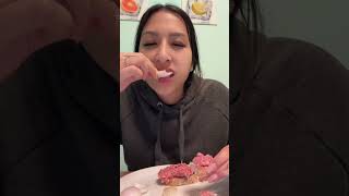 ⚠️ TW raw meat consumption mettwurst mettwursthydraulik mukbang yummy food foodie shortsfeed [upl. by Prent962]