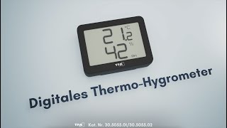 TFA Dostmann Digitales ThermoHygrometer 305055 [upl. by Ahsart109]