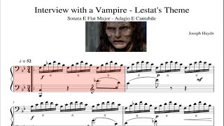 Interview with a Vampire  Lestats Theme Piano Sheet Music [upl. by Sarina]