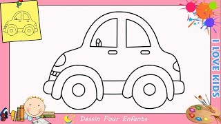 Comment dessiner une voiture FACILEMENT etape par etape pour ENFANTS 8 [upl. by Aidyl]