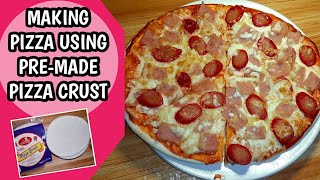 Making Pizza Using Premade Pizza Crust [upl. by Suiramad332]