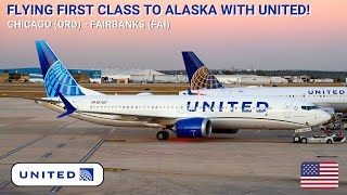 REVIEW  United Airlines  Chicago ORD  Fairbanks FAI  Boeing 737 MAX 8  First [upl. by Donovan639]