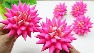 Easy Paper Flowers 🌸 3D Origami DIY [upl. by Avenej862]