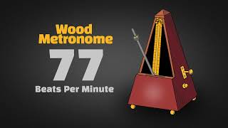 77 BPM Wood Metronome 30 Minuts [upl. by Kieger]